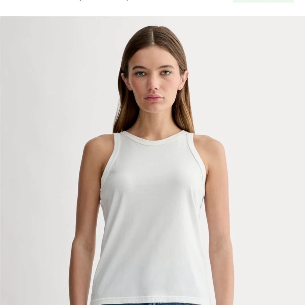 Everlane Women's White Sleeveless Tank Top